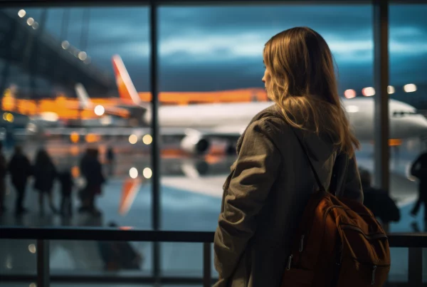 Woman at Paris Airport